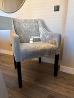 6x Keijser en Co. Eetkamerstoelen - Velours Taupe/Beige, Huis en Inrichting, Ophalen, Gebruikt, Landelijk modern, Bruin