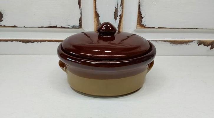 Vintage ovenschaal, paté vorm van aardewerk, Antiek en Kunst, Antiek | Keramiek en Aardewerk, Ophalen of Verzenden