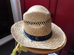 Rieten hoed met blauwe band/ voor heer of dame, Ophalen of Verzenden, Nieuw, One size fits all