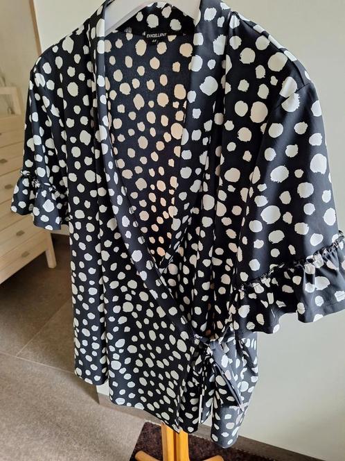 TOP BLOUSE JASJE, NU 12,50, Excellent donkerblauw mt 46, Kleding | Dames, Blouses en Tunieken, Zo goed als nieuw, Maat 46/48 (XL) of groter