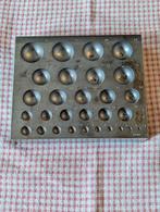 Dappingblok en bolponsenset, staal, Ophalen