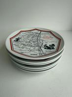 Porcelaine d’Auteuil Jacques Lobjoy bistrot wijn bordjes 6, Ophalen of Verzenden, Zo goed als nieuw, Bord(en), Overige stijlen