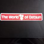 Oude sticker.   The World of Datsun., Verzamelen, Ophalen of Verzenden, Zo goed als nieuw