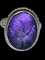 Prachtige Zilveren Ring Amethist Steen, Verzenden, ., Zo goed als nieuw, .