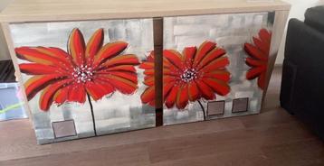 MOET NU WEG mooie bloem schilderij 77x80 beschikbaar voor biedingen