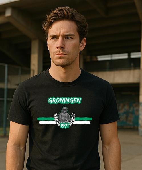 Groningen - 1971 - T-Shirt, Kleding | Heren, T-shirts, Nieuw, Zwart, Verzenden