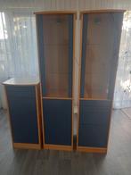 Zeer mooie 3 delige vitrine kast met verlichting, Ophalen of Verzenden, Gebruikt