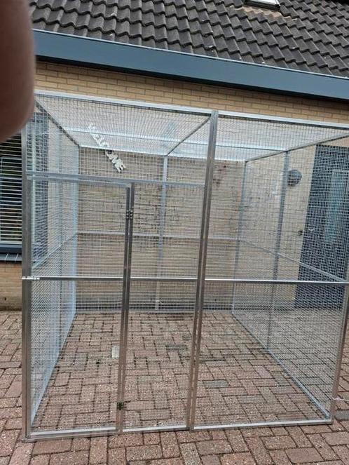 Aluminium voliere met gaasmaat 1.6 x 1.6, Dieren en Toebehoren, Vogels | Hokken en Kooien, Volière, Aluminium, Ophalen