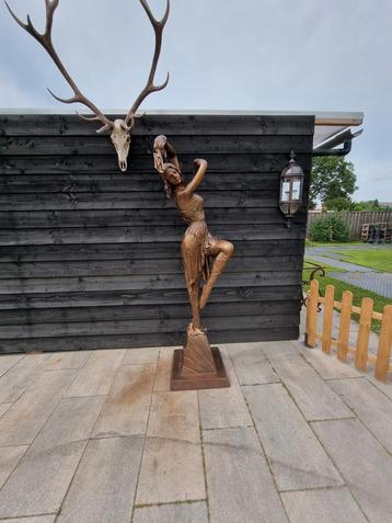 💧👉XXL: Fontein, Bronze Sjaal Danseres - Dames Beeld brons  beschikbaar voor biedingen