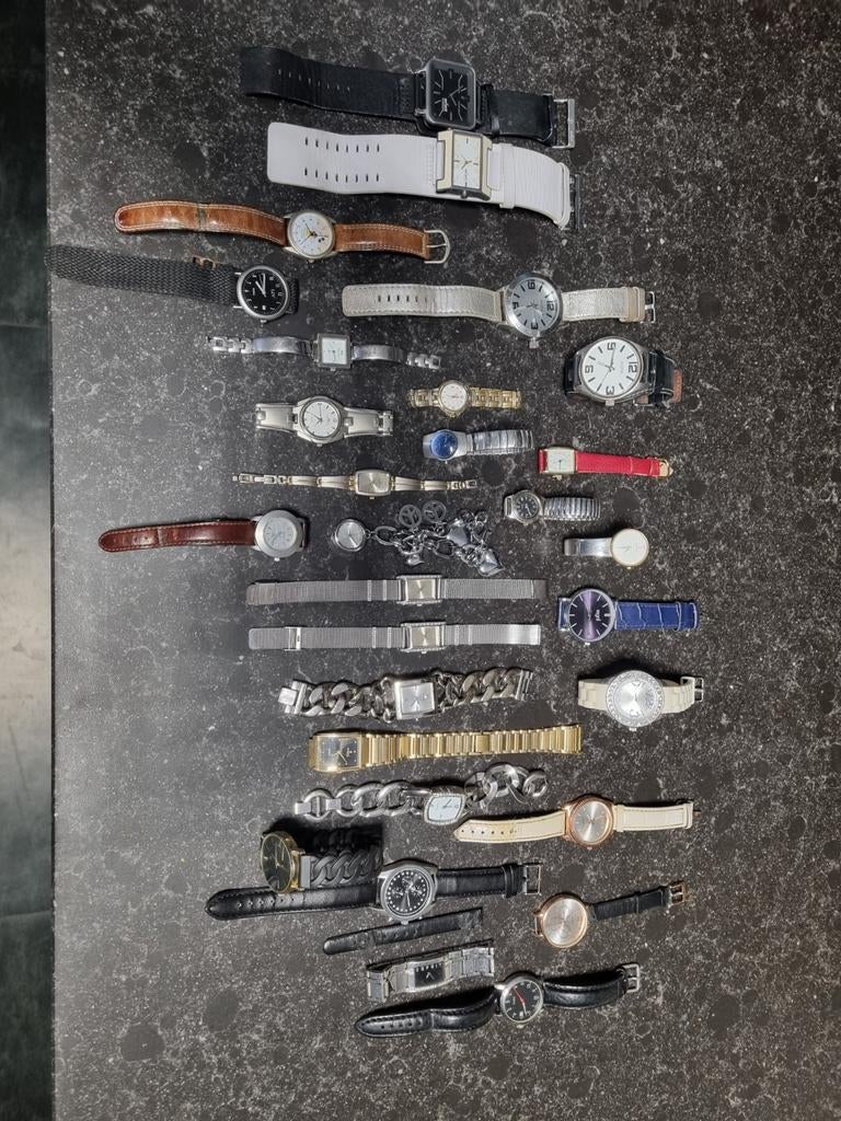Merk horloge's partij 30st Espirit,Guess,Axcent, Ophalen of Verzenden, Staal, Polshorloge, Overige merken