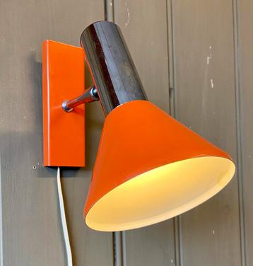 Vintage oranje wandlamp jaren 60/70 orange lamp beschikbaar voor biedingen