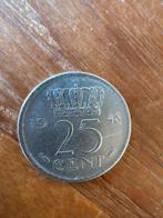 25 Cent 1948 - Wilhelmina, Postzegels en Munten, Munten | Nederland, Ophalen of Verzenden, Losse munt