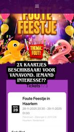 2x Foute feestje haarlem vanavond !!!, Tickets en Kaartjes