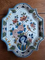 Porseleyne fles delft delfts blauw bord plaquette polychroom, Ophalen of Verzenden