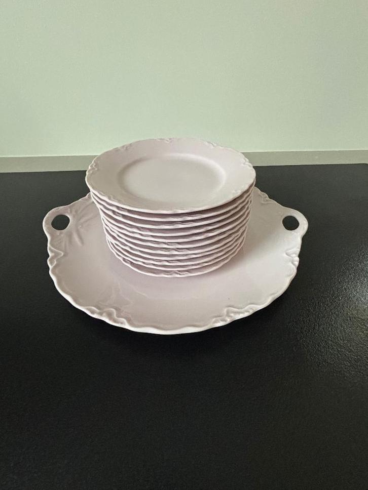 Vintage gebakstel Hutschenreuther, Antiek en Kunst, Antiek | Servies compleet, Ophalen