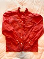 Sézane - Mooie blouse met broderie - Donker-/ Oudroze - L, Maat 42/44 (L), Zo goed als nieuw, Roze, Sézane