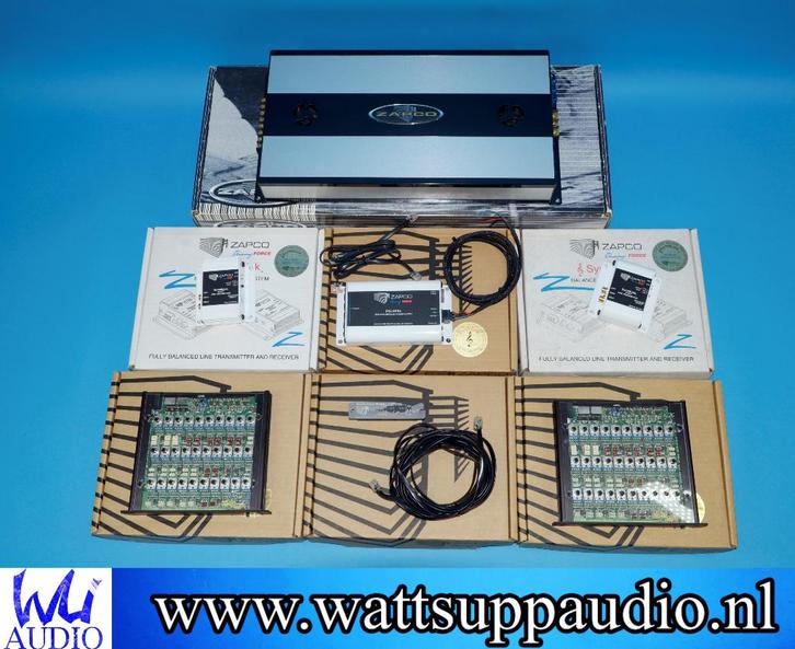 ZAPCO C2K-2.5X versterker + EQ30-SL Equalizer set + SLB-T, Auto diversen, Autospeakers, Gebruikt, Ophalen of Verzenden