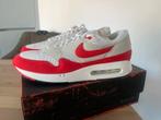 Nike Air Max 1 '86 OG White/Red - big bubble Maat 47,5Nieuw, Kleding | Heren, Schoenen, Wit, Nike, Nieuw, Ophalen of Verzenden