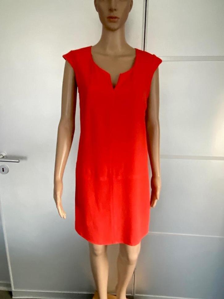 J381 Nieuw: Ikks maat S=36 jurk jurkje oranje, Kleding | Dames, Jurken, Nieuw, Maat 36 (S), Oranje, Boven de knie, Ophalen of Verzenden