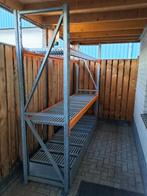 Stelling met RVS roosters ingemeten RVS lekbak div. Comp., Ophalen of Verzenden