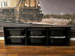 Ikea Zwarte Trofast kast met opbergbakjes (2), Kunststof, Zo goed als nieuw, Met lade(s), 25 tot 50 cm