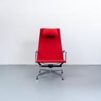 2x Vitra Eames EA 124 + 125 Set Rood Hopsak - Chroom, 75 tot 100 cm, Ophalen of Verzenden, Zo goed als nieuw, Metaal