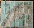 Antieke landkaart van Noord Noorwegen uit 1914 GROOT!, Gelezen, Ophalen of Verzenden, Landkaart