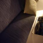 2.5 zits bank donker blauw / grijs, Huis en Inrichting, Banken | Bankstellen, Ophalen, Gebruikt, Overige maten, 75 tot 100 cm