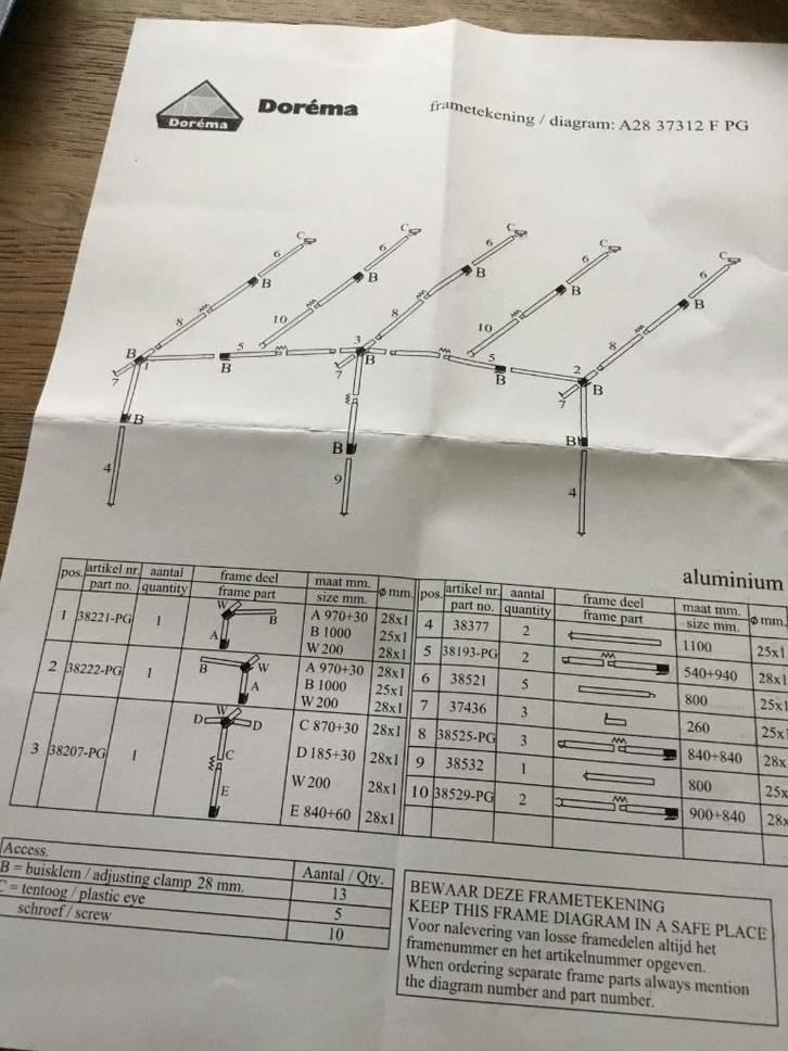 Dorema voortent, Caravans en Kamperen, Voortenten en Luifels, Zo goed als nieuw, Dorema, Ophalen