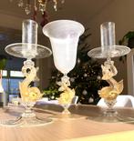 Murano la Fenice Italiaans glaswerk 3pc set, Antiek en Kunst, Antiek | Glas en Kristal, Ophalen of Verzenden
