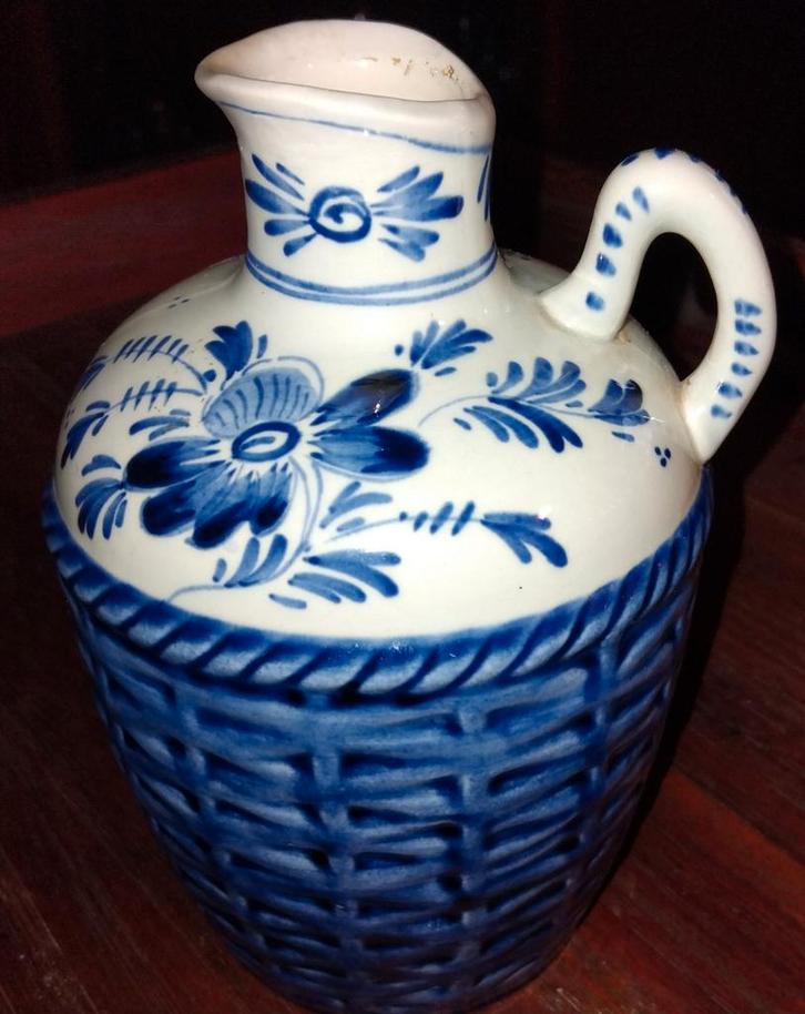 Delfts Blauw Hoppe Distilleries Kannetje met Bloemen, Antiek en Kunst, Antiek | Keramiek en Aardewerk, Ophalen of Verzenden