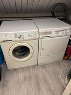Aeg wasmachine en condensdroger met opvangbak verlaagd!!, Ophalen of Verzenden, Zo goed als nieuw, 85 tot 90 cm, 1200 tot 1600 toeren