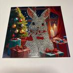Diamond painting kerstkaart konijn, Ophalen of Verzenden, Nieuw, Kerst