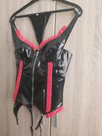 Lak korset + String, Kleding | Dames, Verzenden, Rood, Body of Korset