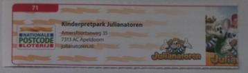 Postcodeloterij bon 71 Kinderpretpark Julianatoren beschikbaar voor biedingen