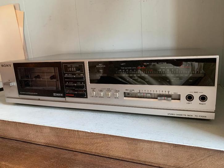SONY Stereocassettedeck - TC-FX205 - 1986, Audio, Tv en Foto, Cassettedecks, Enkel, Sony, Ophalen of Verzenden