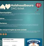 Huishoudbeurs dagticket zaterdag 28 februari 2026, Eén persoon