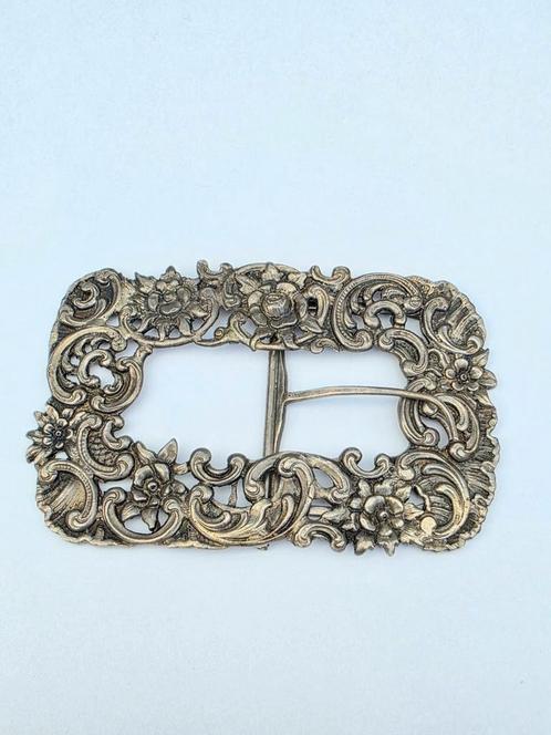 Grote Antieke Zilveren Gesp, Antiek en Kunst, Antiek | Goud en Zilver, Verzenden