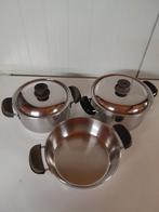 3 mooie lagostina pannen 2, 3 en 4 liter!, Gebruikt, Keramische plaat, Pannenset, Ophalen of Verzenden