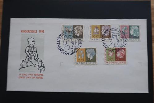 FDC E15 blanco dichte klep Kind 1953 geen garantie., Postzegels en Munten, Postzegels | Eerstedagenveloppen, Onbeschreven, Nederland