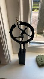 Bronzen beeldje met sokkel v marmer, Antiek en Kunst, Antiek | Koper en Brons, Ophalen of Verzenden, Brons