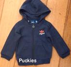Donkerblauw Adidas hooded sweatvest maat 80 *a, Kinderen en Baby's, Babykleding | Maat 80, Ophalen of Verzenden, Adidas, Jongetje