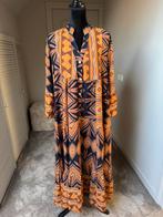 Maxi lange jurk met etnische print oversized zwart/bruin XL, Kleding | Dames, Jurken, Made in Italy, Verzenden, Zwart, Maat 42/44 (L)