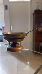 Koperen flambeerpan met brander – vintage stijl, Ophalen of Verzenden, Koper