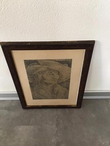 Michelangelo getekend door Albrecht Durer, ingelijst beschikbaar voor biedingen