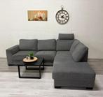 Hoekbank Grijs - Professioneel gereinigd, Huis en Inrichting, Banken | Bankstellen, 250 tot 300 cm, Hoekbank, Ophalen of Verzenden