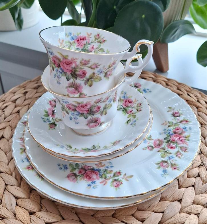 Royal Albert "Moss Rose", Huis en Inrichting, Keuken | Servies, Zo goed als nieuw, Kop(pen) en/of Schotel(s), Overige stijlen