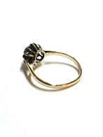 14k gouden ring met saffier en zirkonia, ., Ophalen of Verzenden, Zo goed als nieuw, Met edelsteen