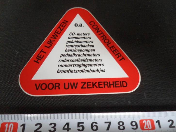 sticker het ijkwezen controleert voor uw zekerheid *, Verzamelen, Stickers, Zo goed als nieuw, Ophalen