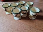 KIP & HAAN SERVIES 🥚🥚 EIERDOPJES 7x, Ophalen of Verzenden, Overige stijlen, Overige typen